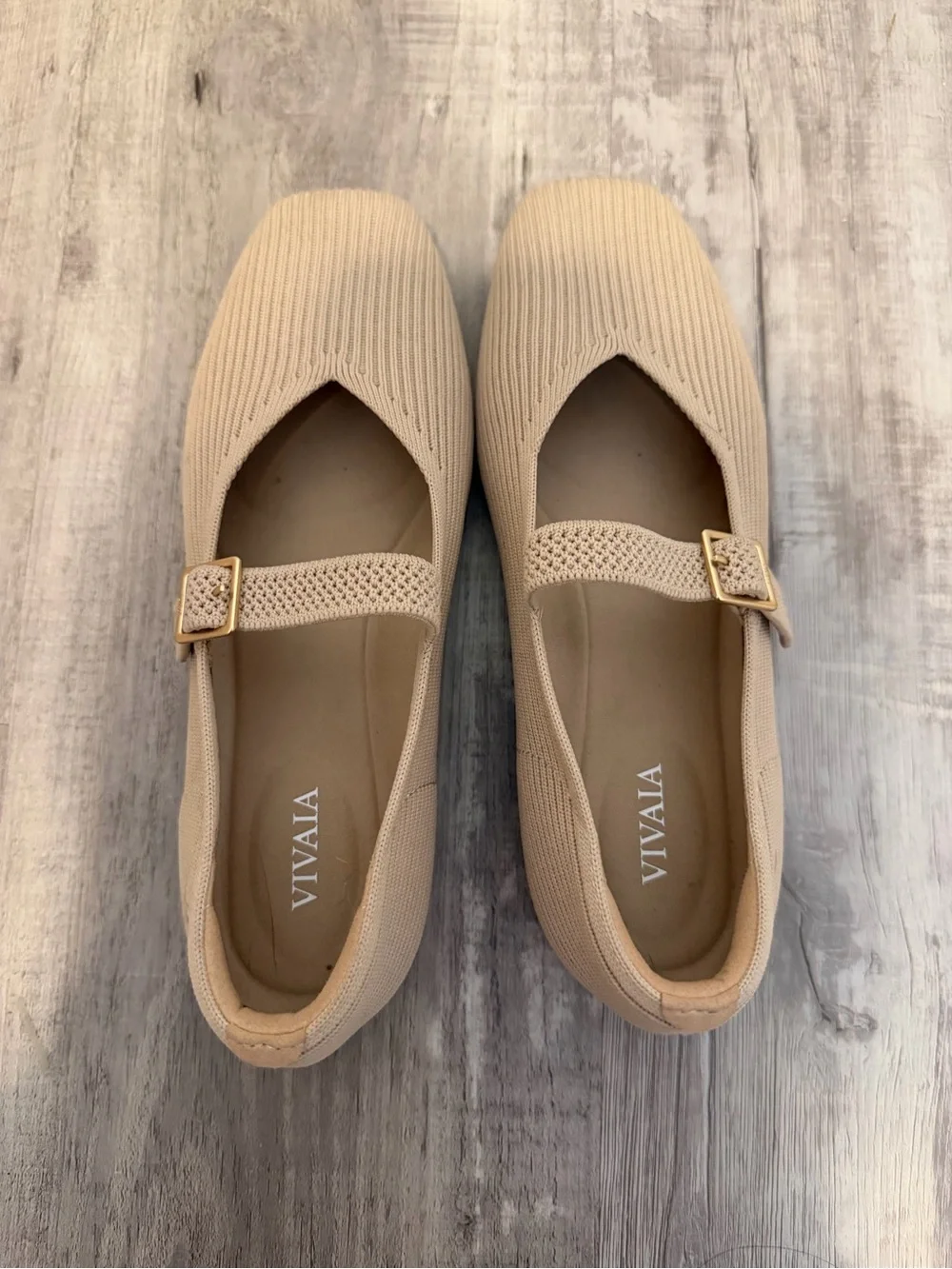 Vivaia - Margot Mary Jane in Almond EU 36